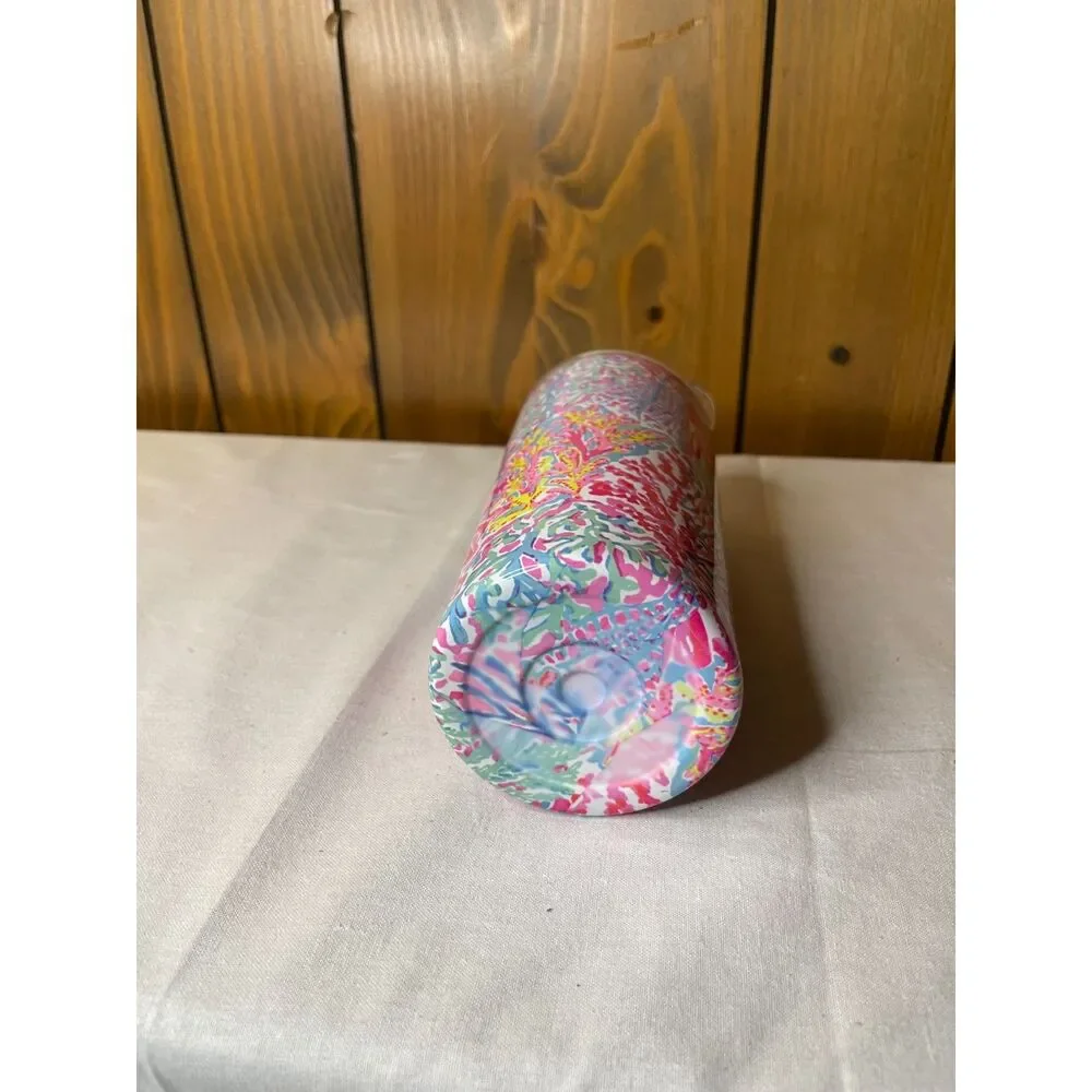 Lilly Pulitzer branded slim tumbler